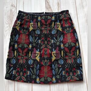 Boho multicolored jacquard mini skirt